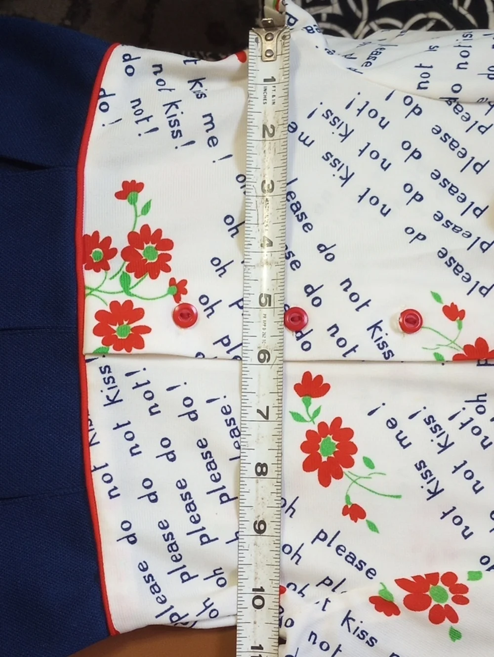 Sears Perma-Prest Floral Polyester Vintage Dress.   Please Do Not Kiss Me, Sz 5?